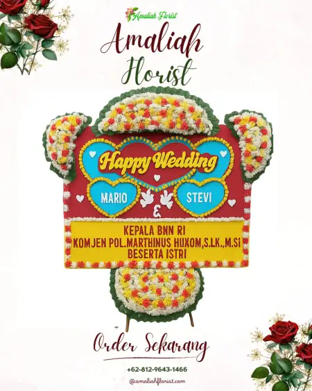 Papan Bunga Pernikahan Sidoarum
